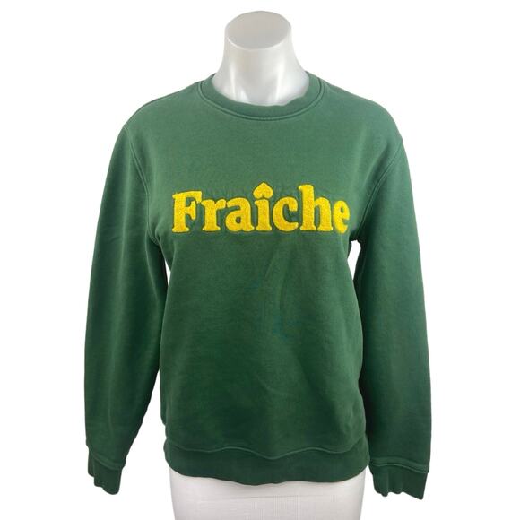 Stanley Stella Green Fraiche Pullover Oversized Sweater Sweatshirt Top Size XS - Picture 1 of 3